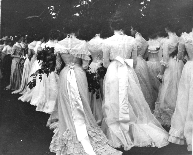 A graduation ceremony, 1895.