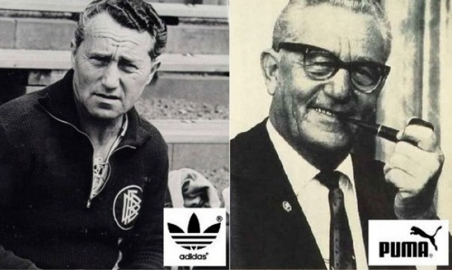 The brothers Adolf and Rudolf Dassler, who founded famous sports companies Adidas and Puma.