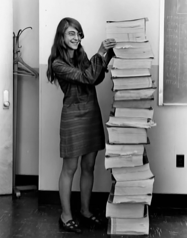 Margaret Hamilton, the principal software engineer for NASA, 1969.