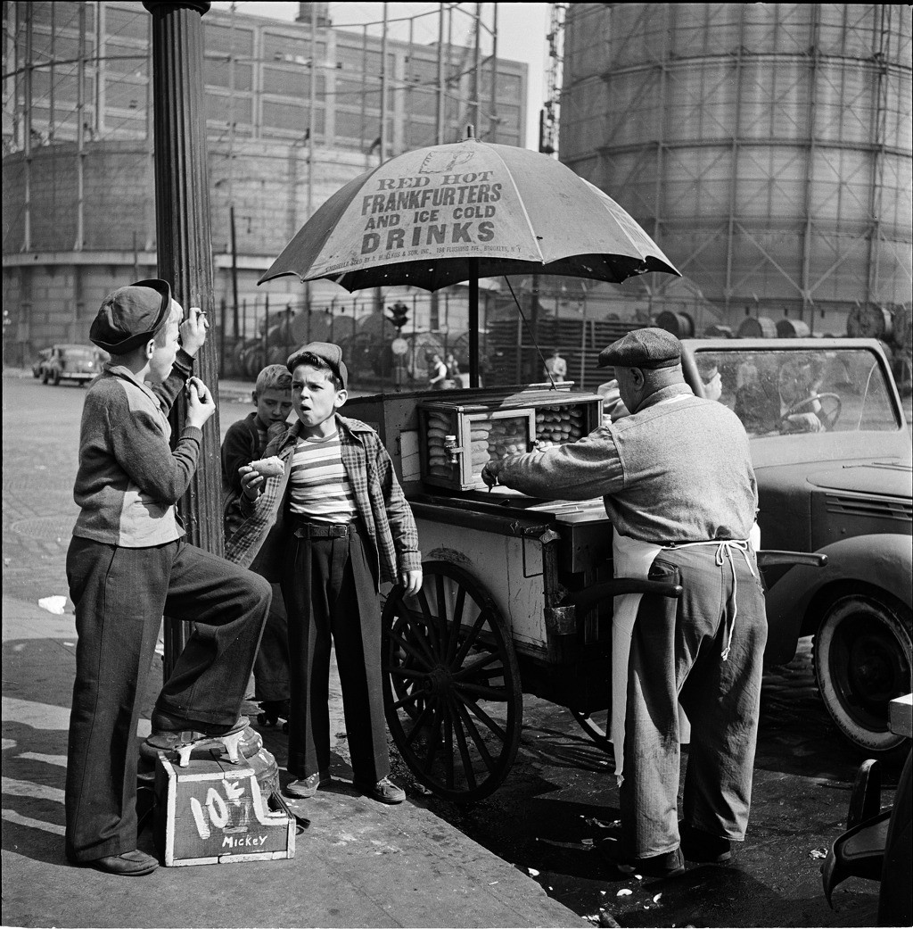 Hot-dog stand, 1947.