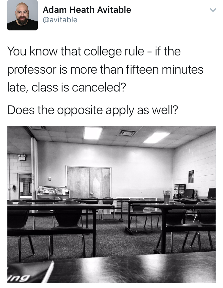 Professor Looses It When No Students Show Up To His Class