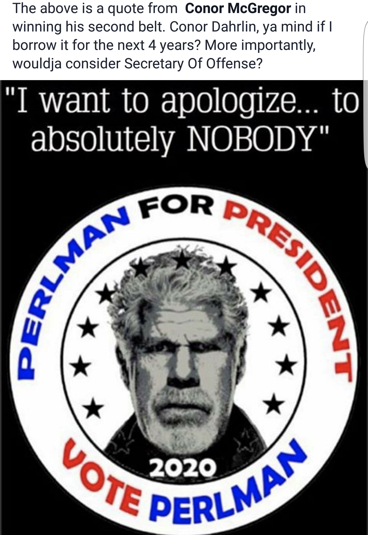 Ron Perlman Is Going For Presidency In 2020