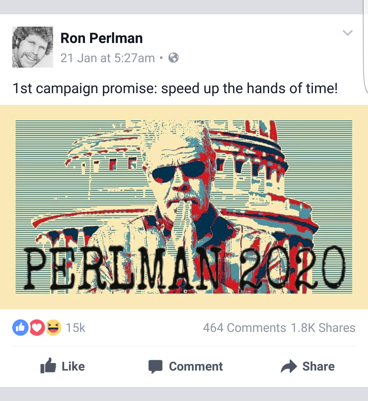 Ron Perlman Is Going For Presidency In 2020