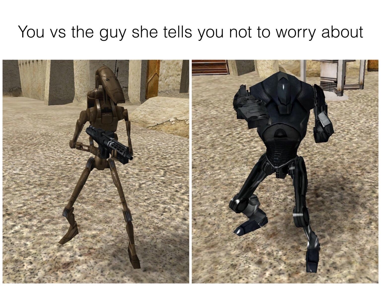 star wars battlefront 2 super battle droid - You vs the guy she tells you not to worry about