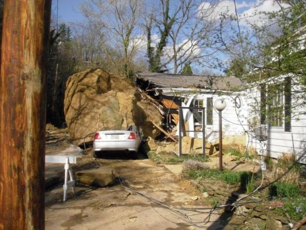 “At first I thought it was thunder,” neighbor told  “Then I saw sparks and thought it was firecrackers.”