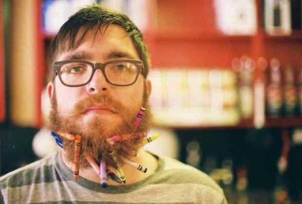 crayon with beard