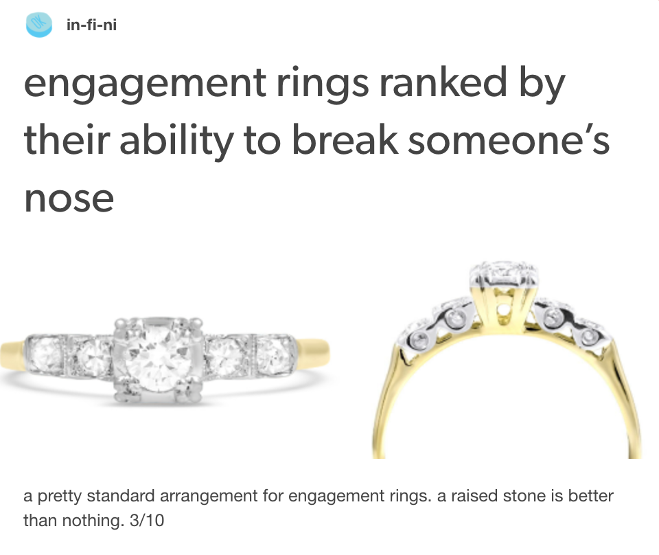 Engagement Rings Ranked By Their Ability to Break Someone's Nose