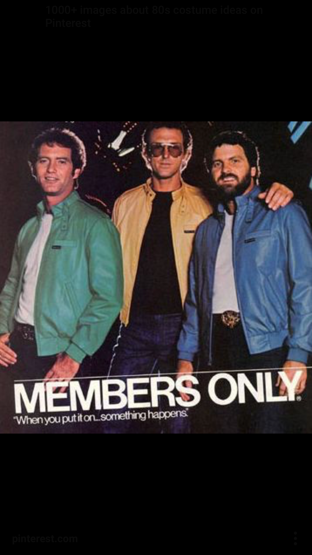 members only jacket 1970 - Members Only When you put it on something happens