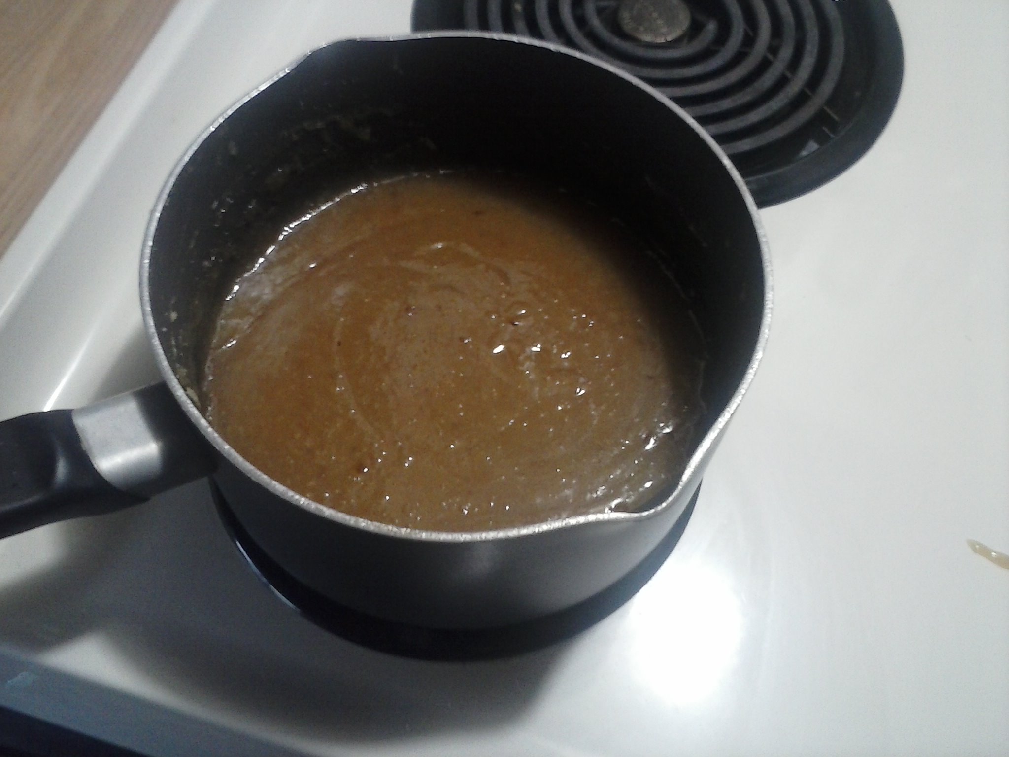 "Done boiling! At this stage, I just needed to let it cool off a bit before putting it in a bowl."