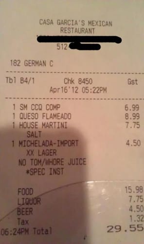 28 Crazy Receipts That Are Worth Reading