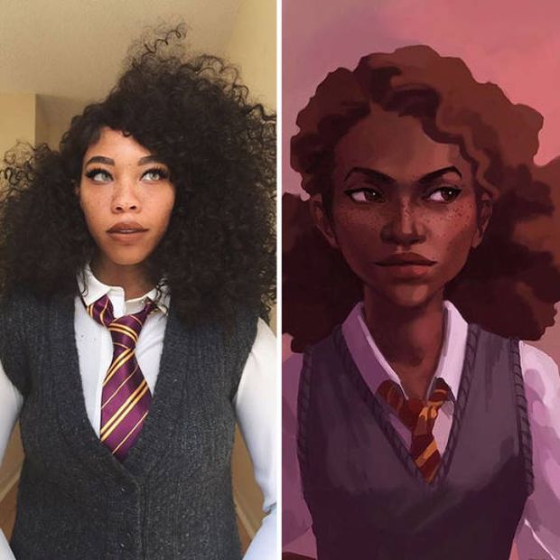 Female Dean Thomas from Harry Potter (rule 63).