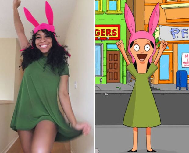 Louise Belcher from Bob's Burgers.