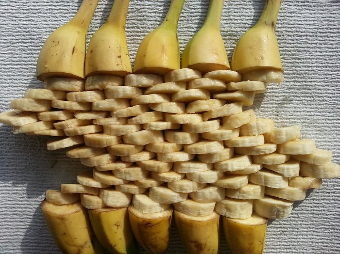 perfectly cut bananas