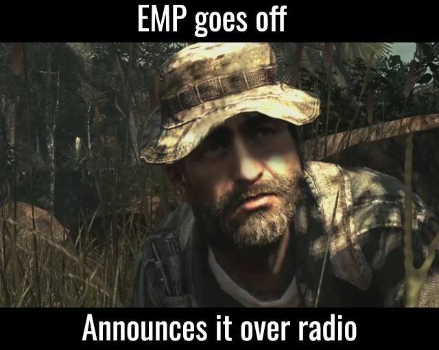 call of duty john price - Emp goes off Announces it over radio