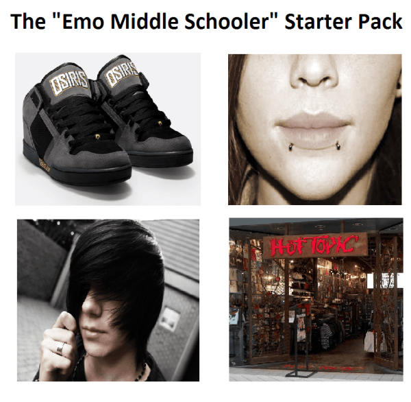 emo middle schooler starter pack - | The "Emo Middle Schooler" Starter Pack Can Tg