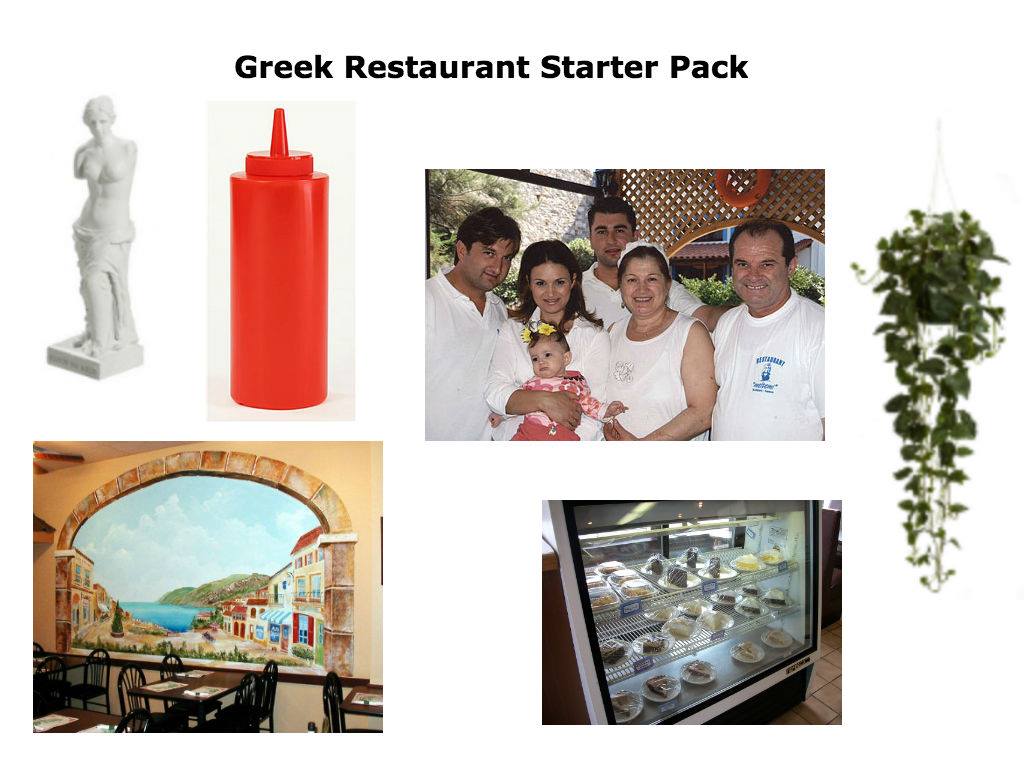 human behavior - Greek Restaurant Starter Pack
