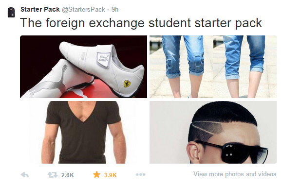 prep starter pack meme - Starter Pack Pack 9h The foreign exchange student starter pack 7 View more photos and videos