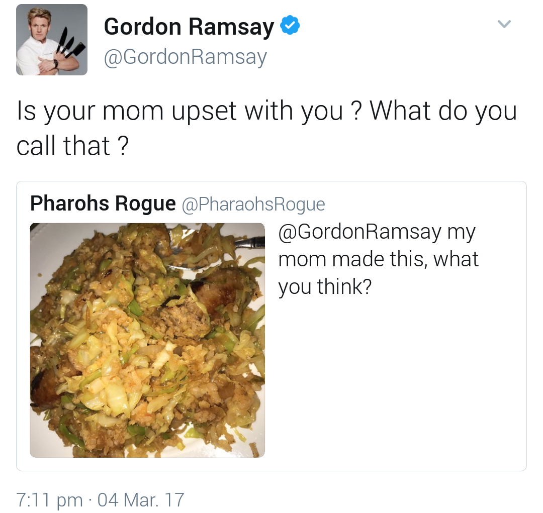 Gordon Ramsay Rates Peoples Food On Twitter And They Get Roasted Instead Of Food