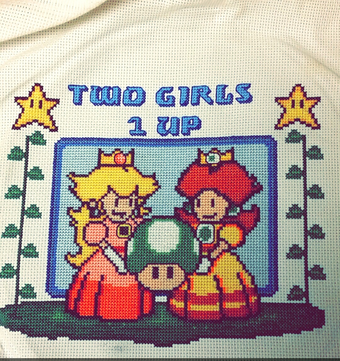 cross stitch - Two Girls
