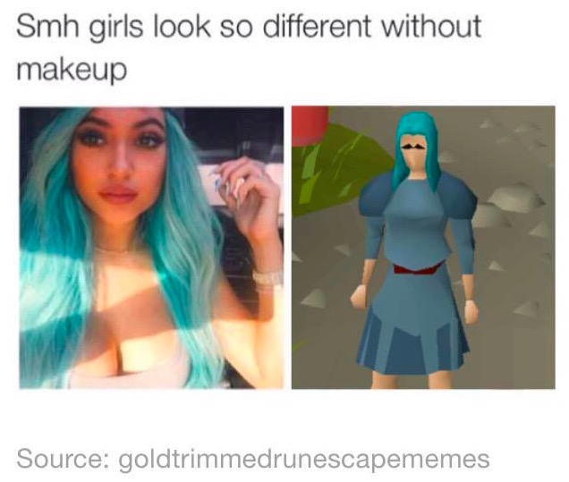 girls look so different without makeup - Smh girls look so different without makeup Source goldtrimmedrunescapememes