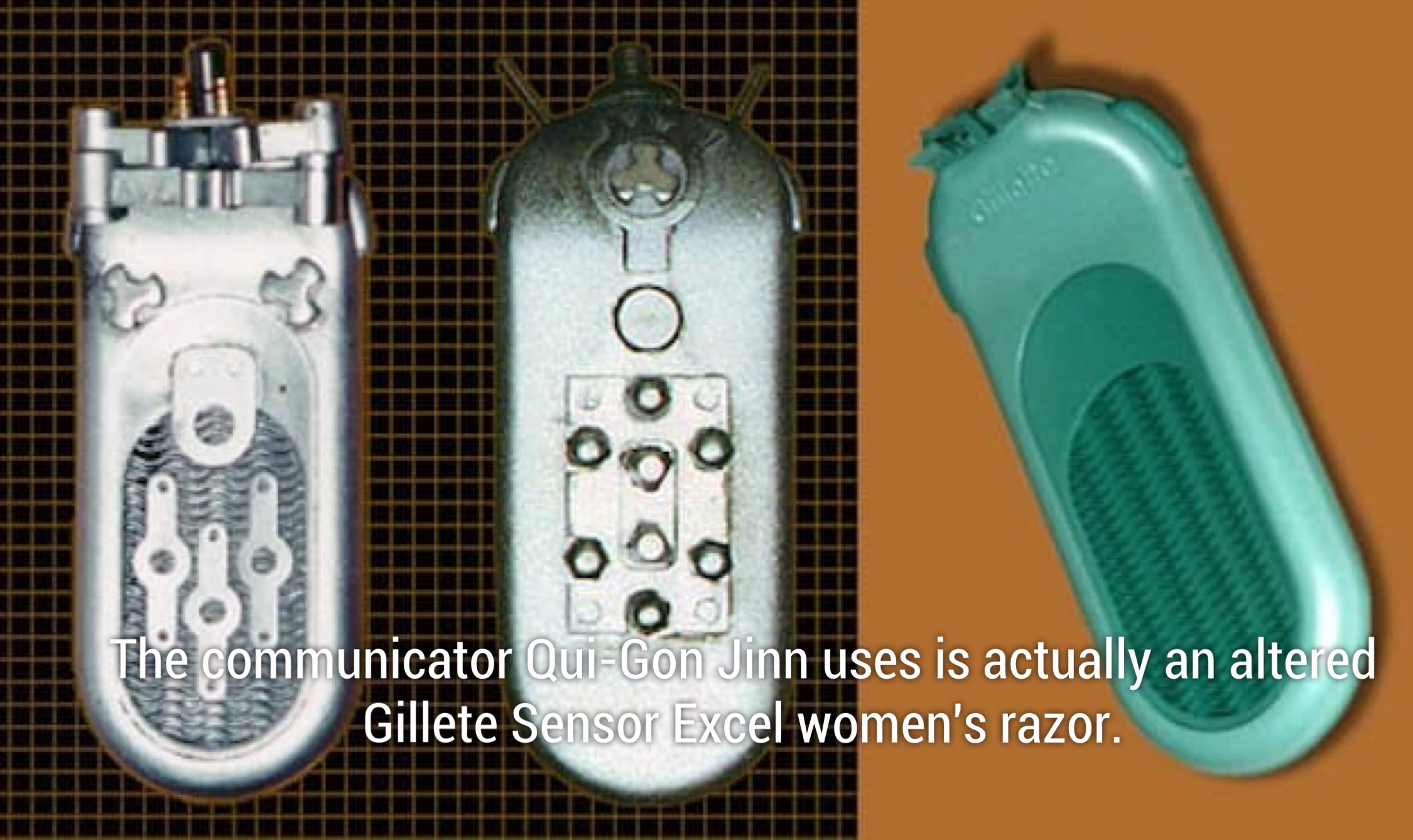 qui gon jinn communicator - The communicator QuiGon Jinn uses is actually an altered Gillete Sensor Excel women's razor.