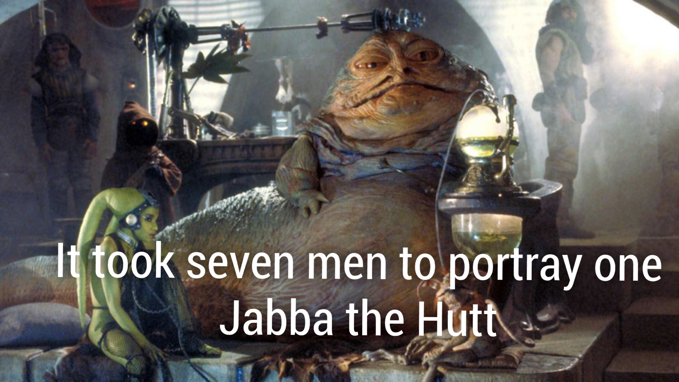 cinnamon roll et - It took seven men to portray one Jabba the Hutt