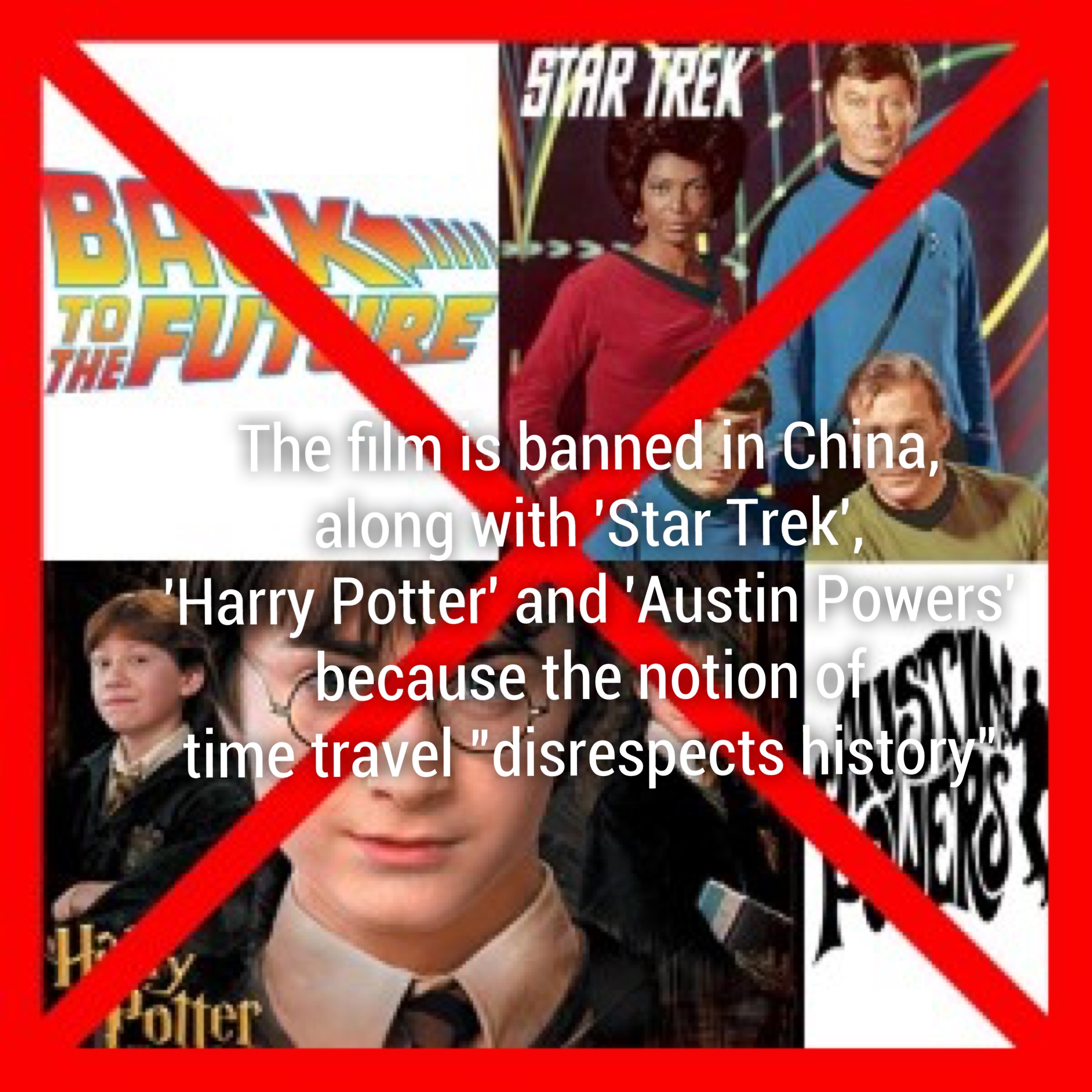 no more harry potter - Star Trek The film is banned in China, along with 'Star Trek', "Harry Potter' and 'Austin Powers' because the notion Orati travel "disrespects his Witroc