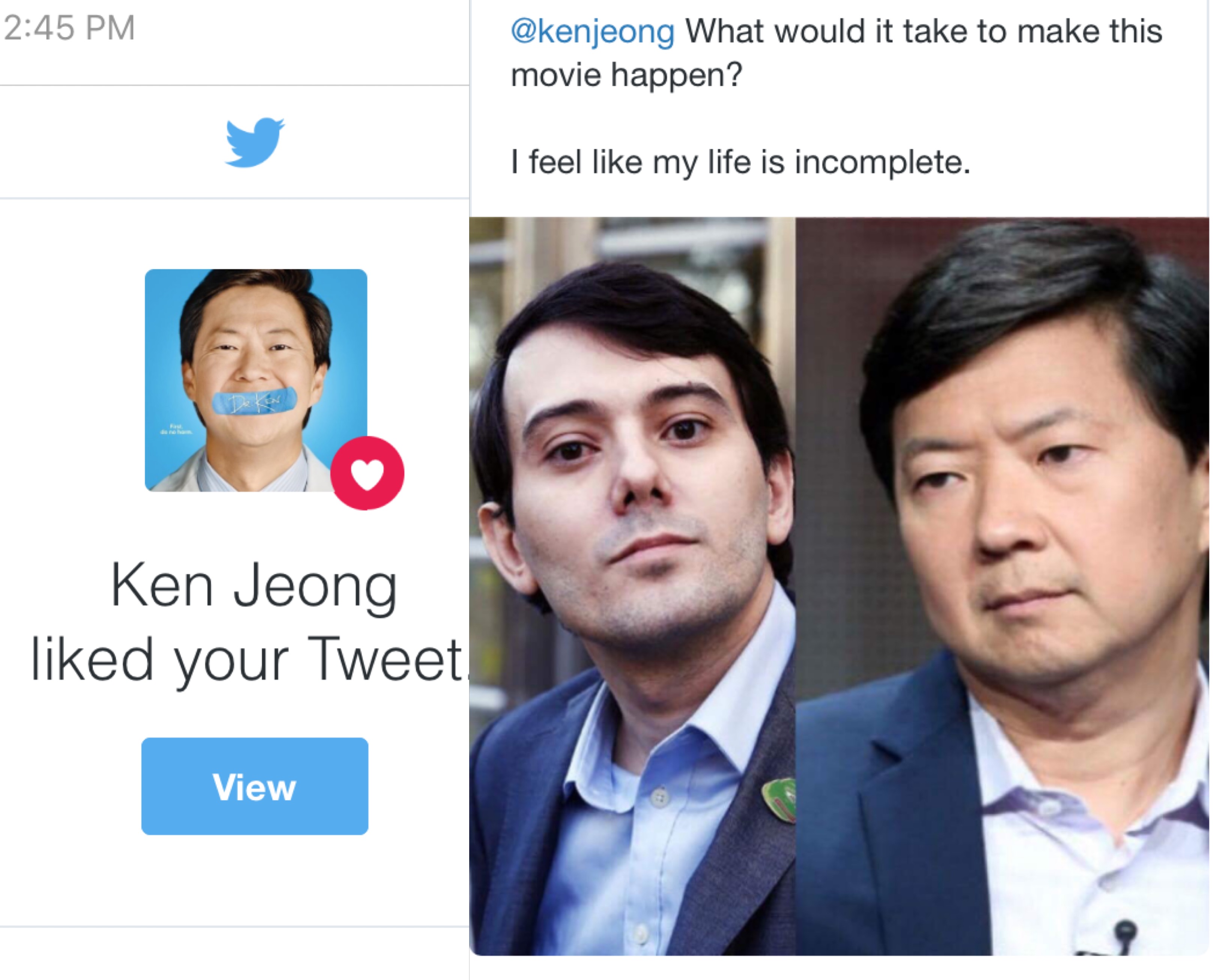 lufthansa - What would it take to make this movie happen? I feel my life is incomplete. Ken Jeong d your Tweet View