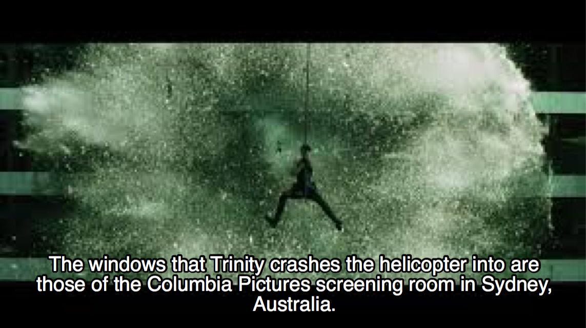 matrix blu ray green tint - The windows that Trinity crashes the helicopter into are those of the Columbia Pictures screening room in Sydney, Australia.