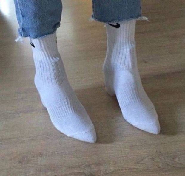 point toed socks
