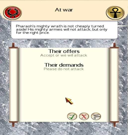 rome total war seleucid - At war Pharaoh's mighty wrath is not cheaply turned aside! His mighty armies will not attack, but only for the right price. Their offers Accept or we will attack Their demands Please do not attack