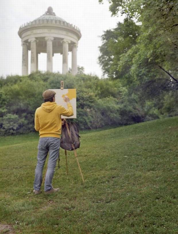 Painter Goes To Places Where Masterpieces Were Created And Paints... Something Unexpected