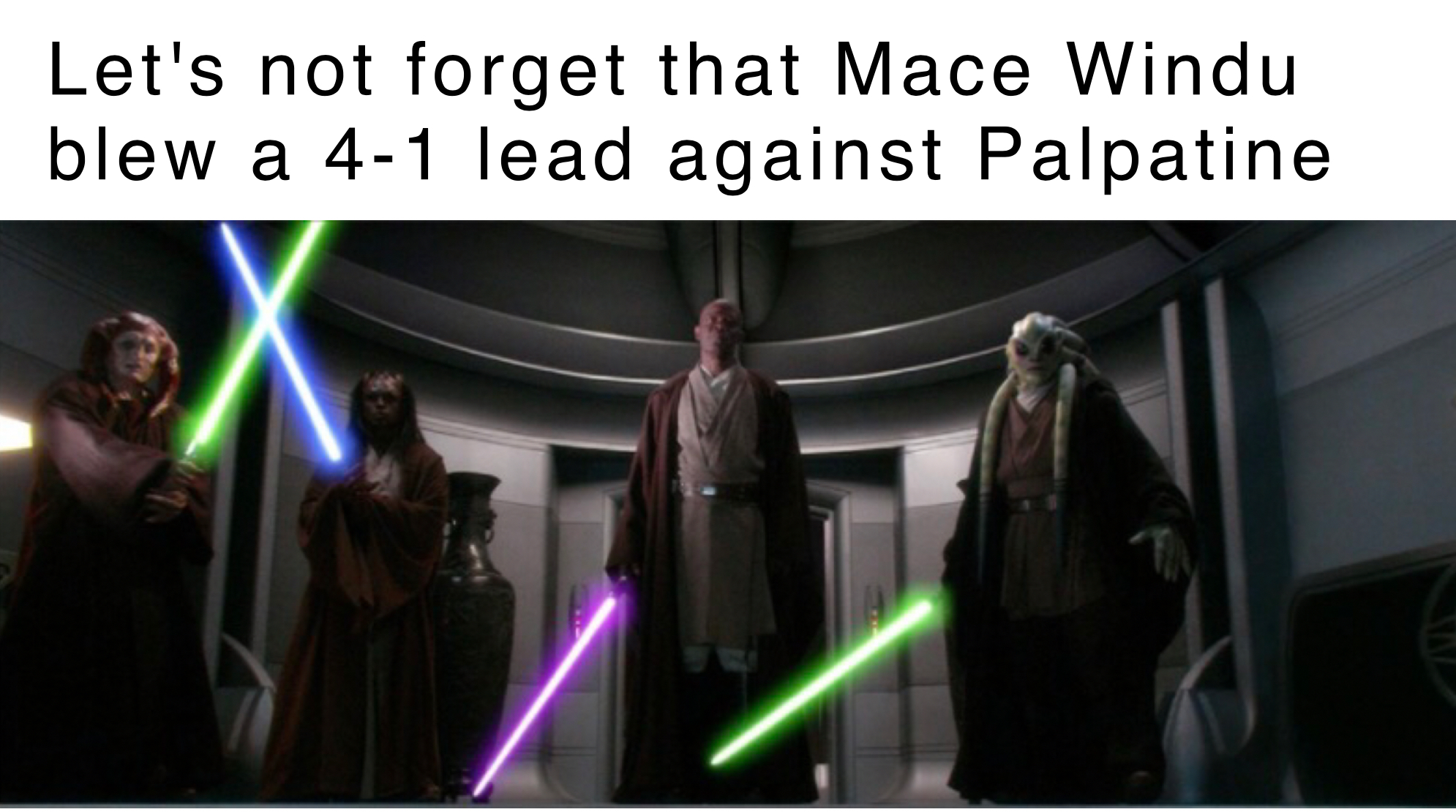 star wars - Let's not forget that Mace Windu blew a 41 lead against Palpatine