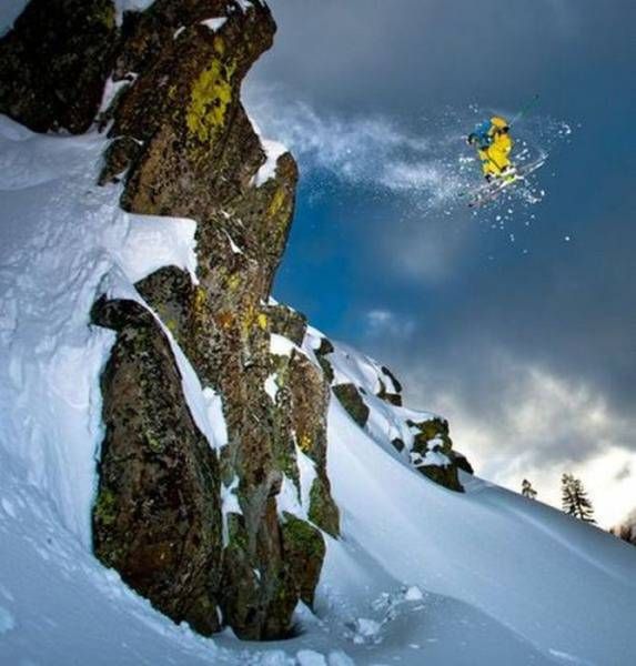 backcountry skiing cliffs