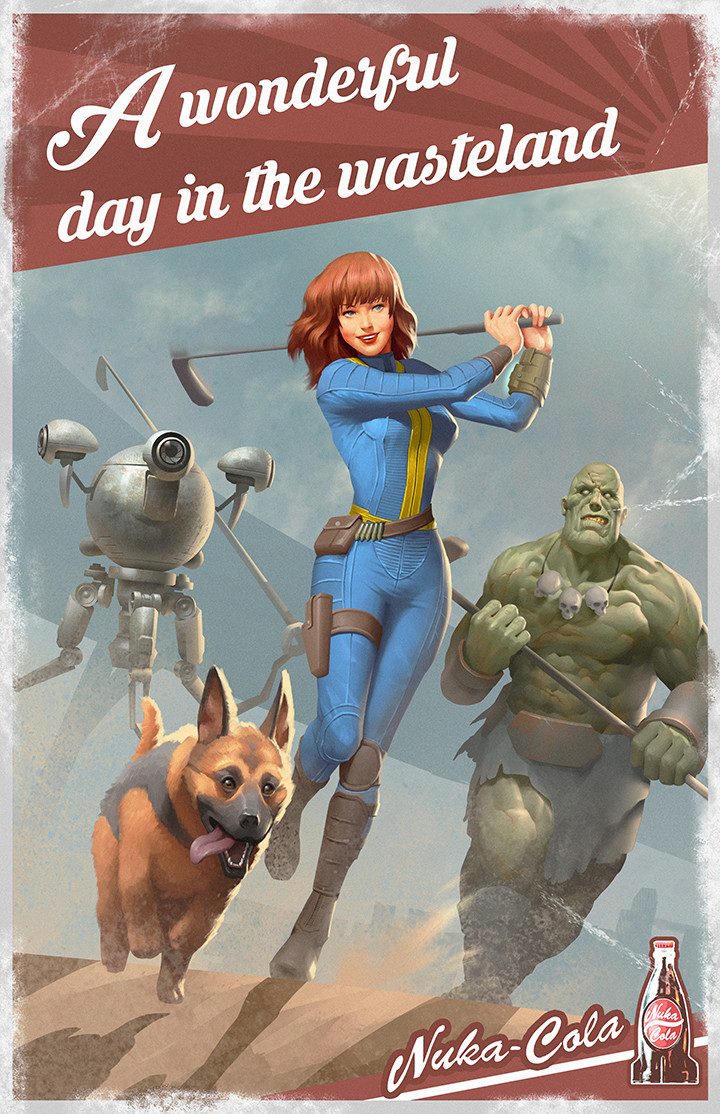 fallout 4 in game poster - A wonderful day in the wasteland NukaCola