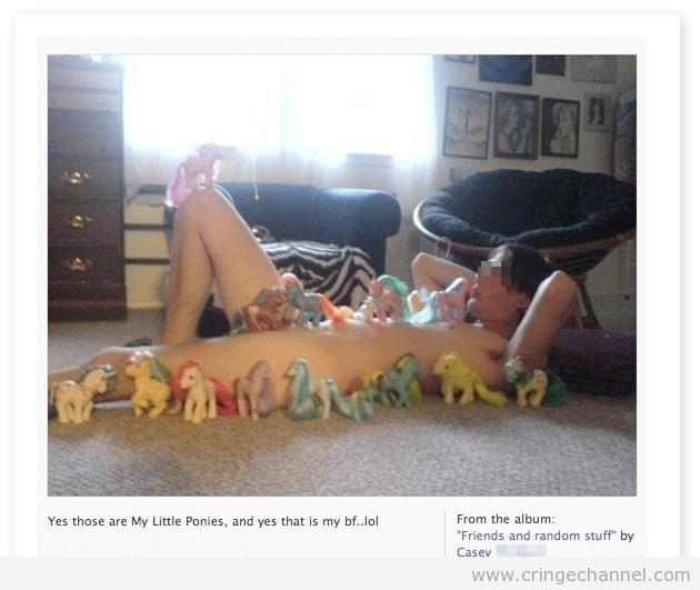 photo caption - Yes those are My Little Ponies, and yes that is my bf..lol From the album "Friends and random stuff" by Casev