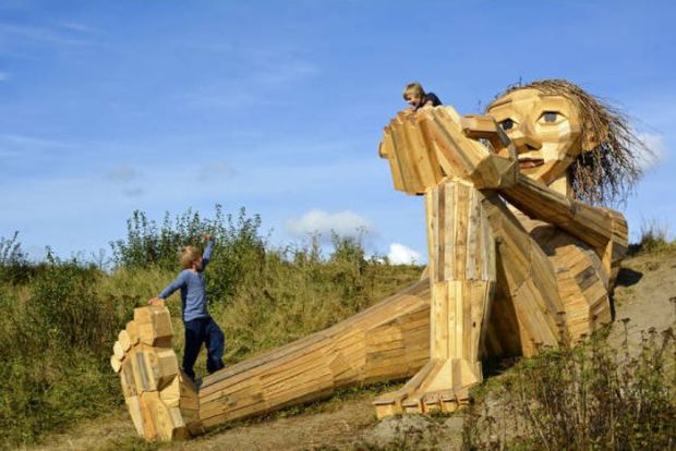 Guy Make Reality More Magical With... Wooden Giants