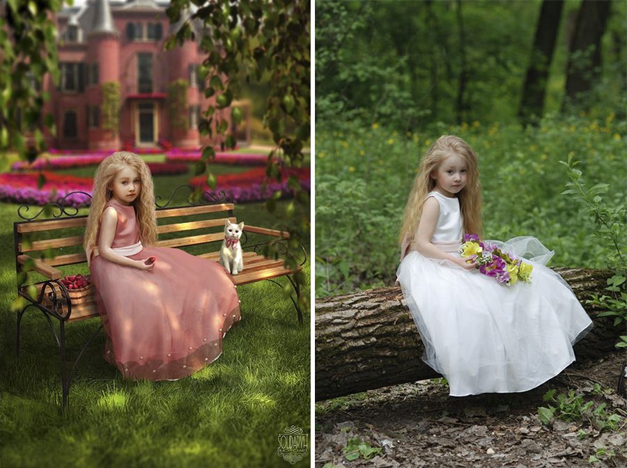 kids photoshopped fairytale
