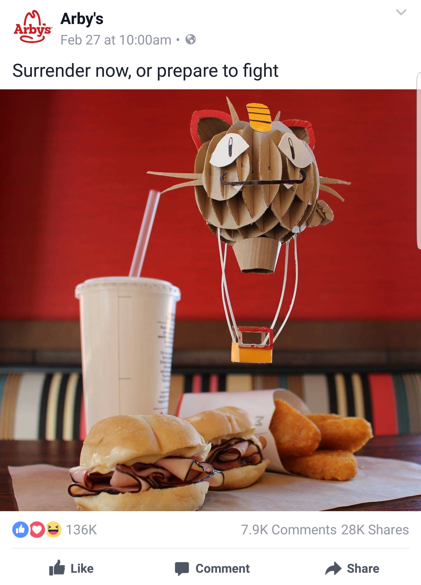 Arby's Turn To Rule On Social Media