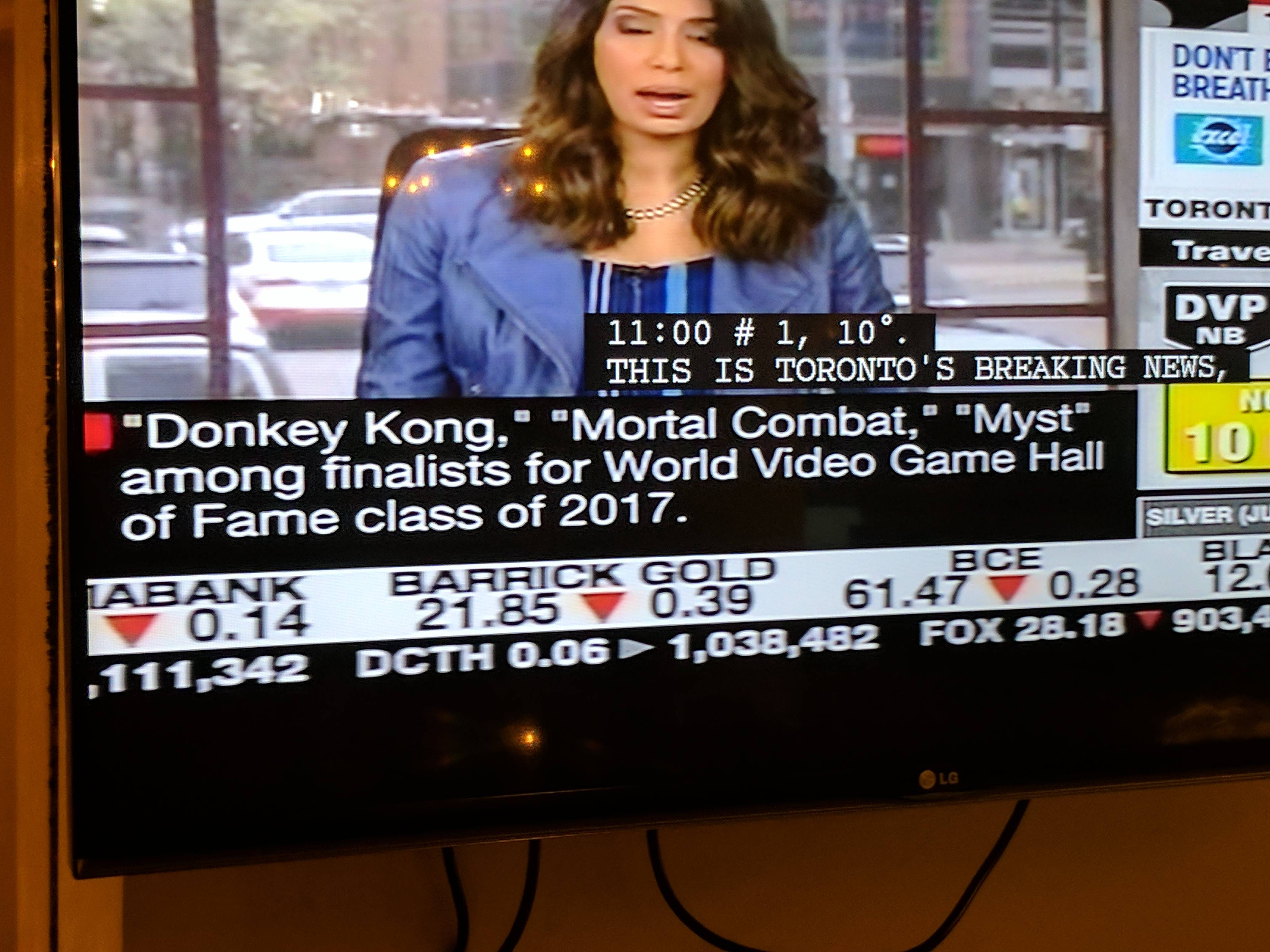 display advertising - Dont Breat Toron Trave # 1, 10. Dvp This Is Toronto'S Breaking News, Donkey Kong," "Mortal Combat," "Myst" among finalists for World Video Game Hall of Fame class of 2017. Silver J Tabank Barrick Gold 0.14 21.85 0.39 61.47 0.28 111 3