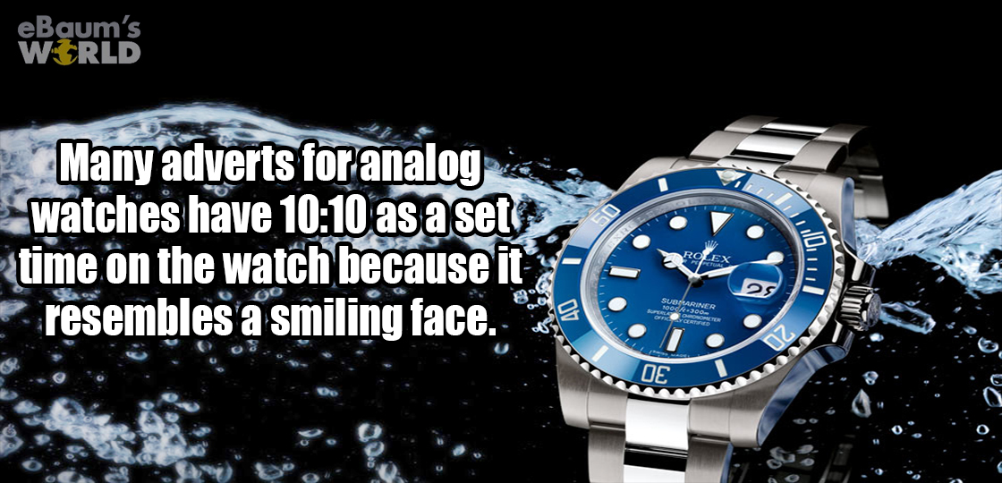 rolex submariner blue wallpaper hd - eBaum's World Many adverts for analog Watches have as a set time on the watch because it resembles a smiling face. Adid
