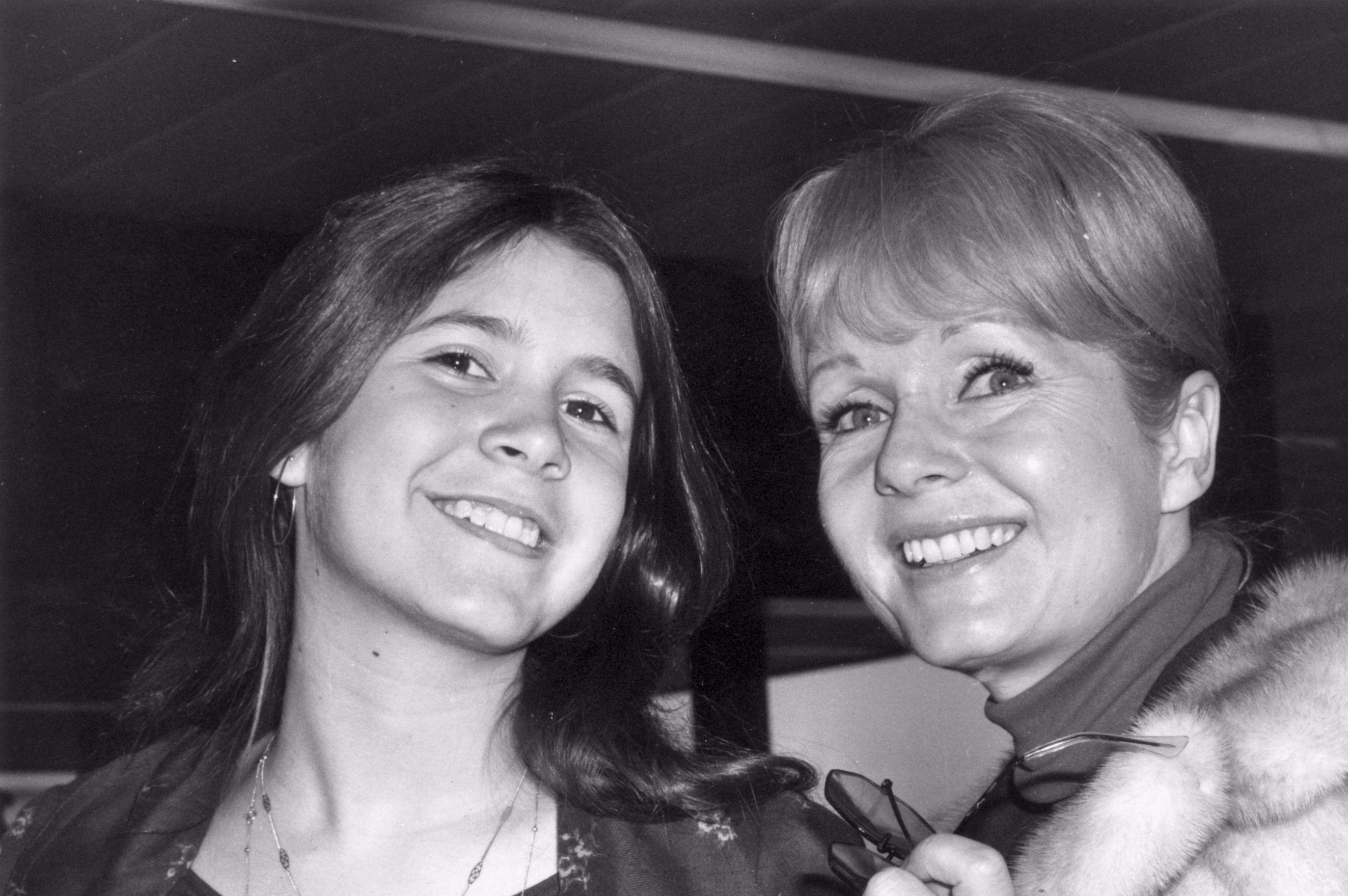15 Year old Carrie Fisher out with her mother Debbie Reynolds in 1972. Just 5 years later Fisher would land the role of Leia in Star Wars, vaulting her into iconic status.