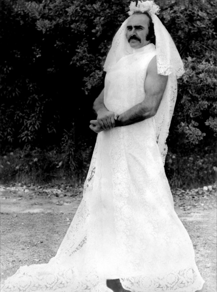 Sean Connery in wedding dress