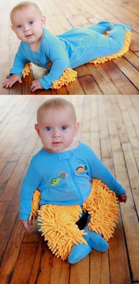 Your baby is on the floor anyway, so why not combine it with a mop?