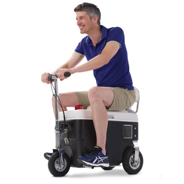12 MPH cooler. Carry your cooler to the beach? How about ride your cooler to the beach!