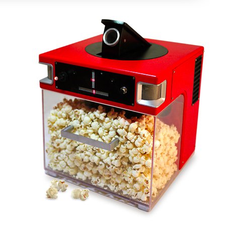 A voice-activated popcorn maker that shoots popcorn directly into your mouth. I WANT THIS.