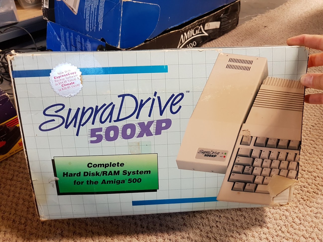 SupraDrive 500XP external RAM expansion and SCSI drive.