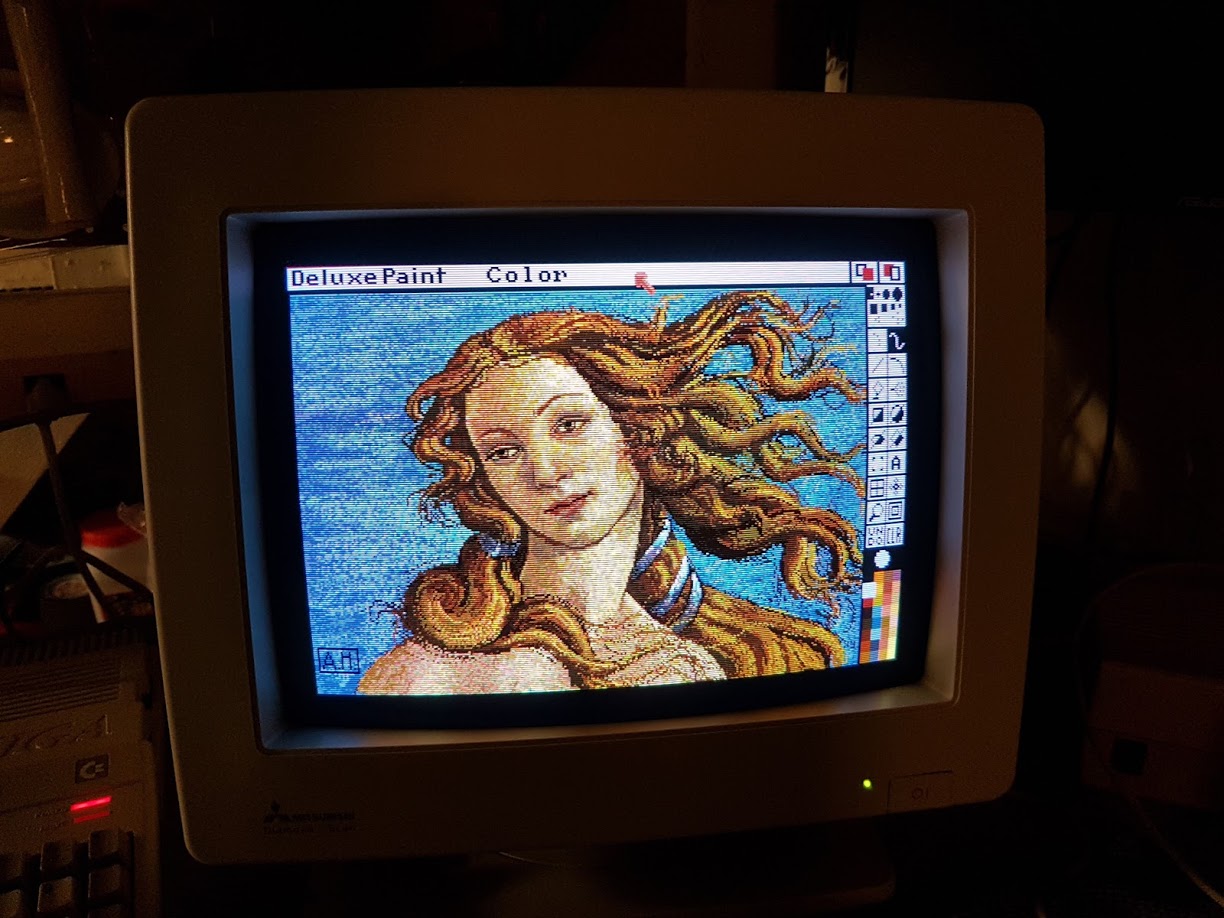"I have the original Deluxe Paint III floppies including the art disc. It was a real nostalgic blast to look at the old classic files like Venus and King Tut."
