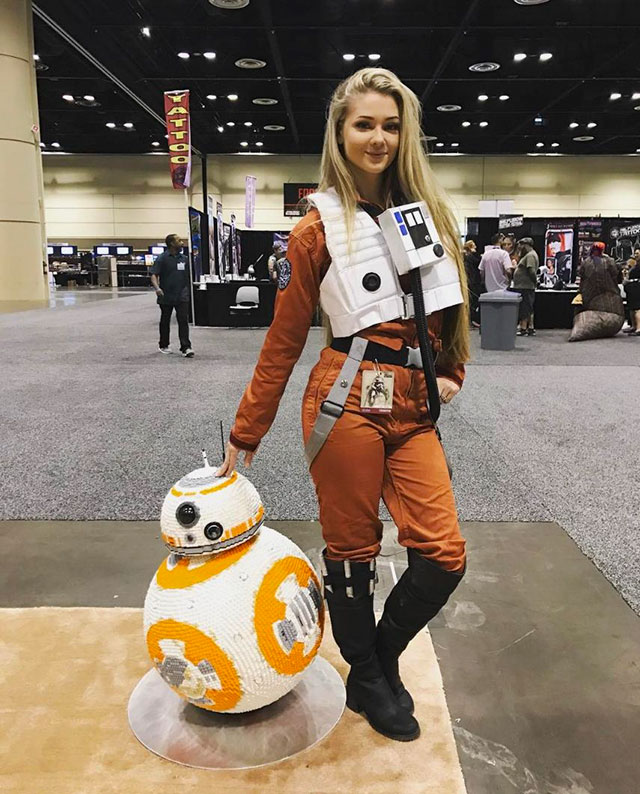 Girl dressed as Star Wars character