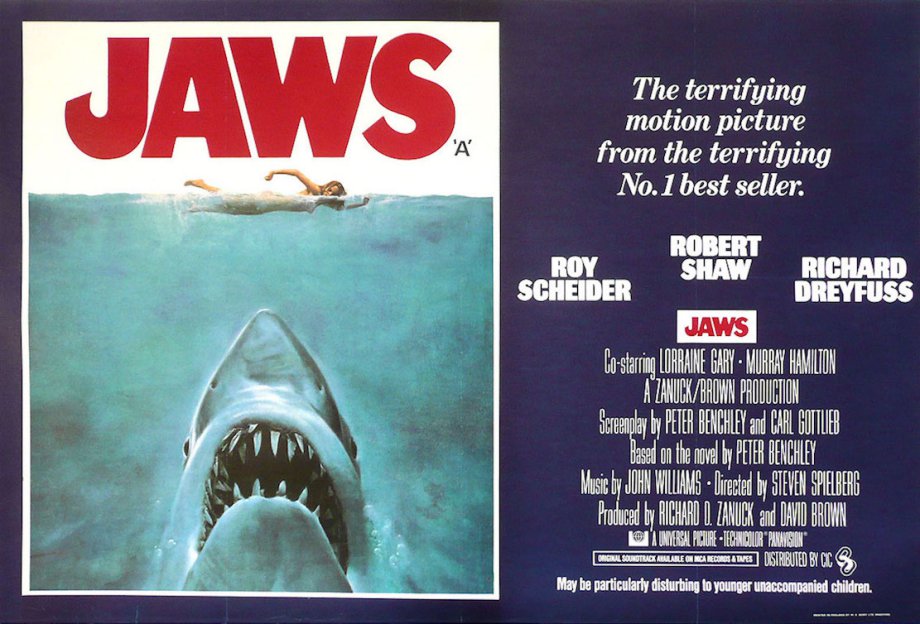 # 7 Jaws (1975), Original Gross: $260,000,000, Gross Adjusted for 2017: $1.1 Billion.